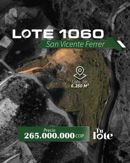 Lote 1060 - San Vicente Ferrer - 6,350 M² - $265m