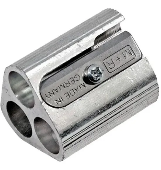 Apontador De Lápis Profissional M + R 3 Furos Tripla Função