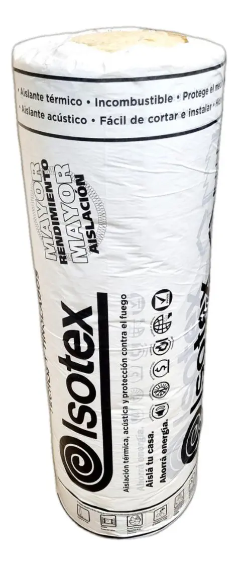 itx45L Lana de vidrio ISOTEX Libre 50mm 1,20 x 16mts 19.2m2