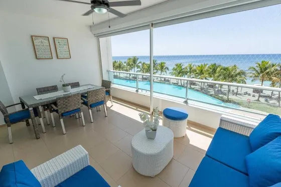 Hermoso Apartamento  Amueblado En Primera Línea De Playa