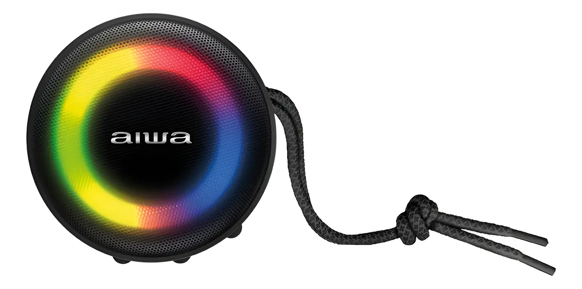 Caixa de Som Speaker AIWA SP-02 10W Bluetooth 16H IP65 RGB USB TWS