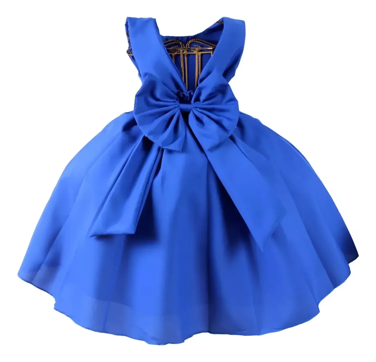 Vestido Formatura Natal Ano Novo Festa Infantil Luxo E Tiara — imagem 3