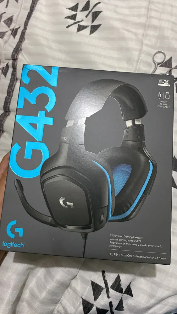 Headset Gamer Logitech G432 Preto e Azul - Imagem 2