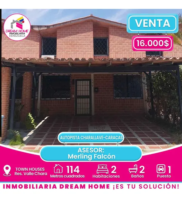 Townhouse En Venta Res. Valle Chara. Autopista Charallave - Caracas
