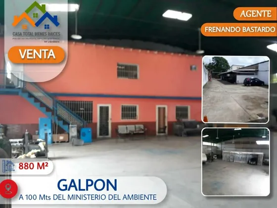 Se Vende Galpón A 100 Mts Al Ministerio Del Ambiente 