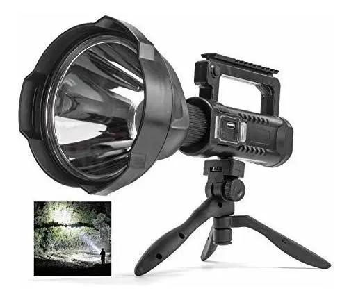 Linterna Táctica LED Adkar Recargable USB 2500 lm Alcance 1200 m Negra