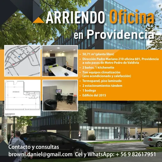 Oficina En Providencia - 2 Estacionamientos + Bodega