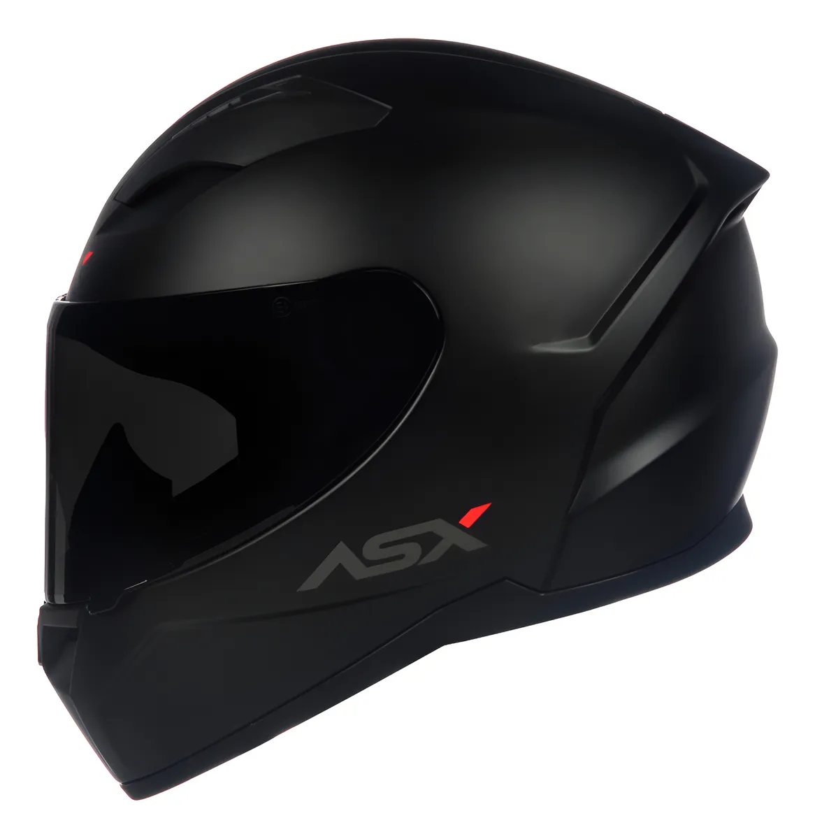 Capacete Fechado ASX City Solid Preto Fosco + Viseira Fumê