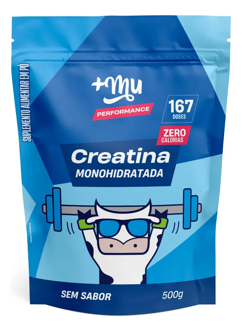 Creatina Monohidratada 100% Pura Sem Sabor Refil 500g +Mu