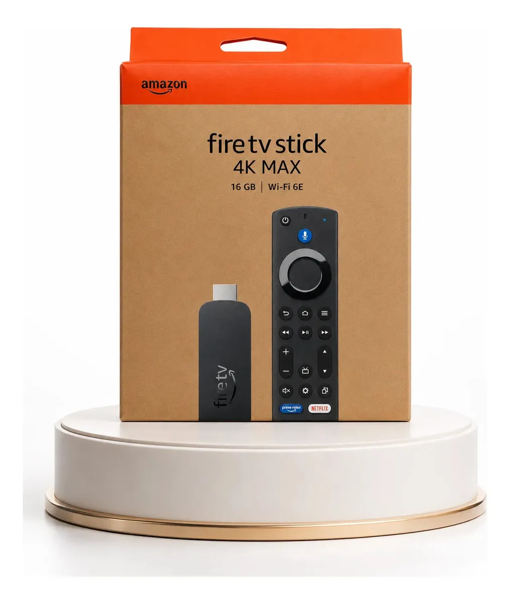 Amazon Fire Tv Stick 4k Max 16gb Wi-fi 6e Alexa Controle Por Voz Preto