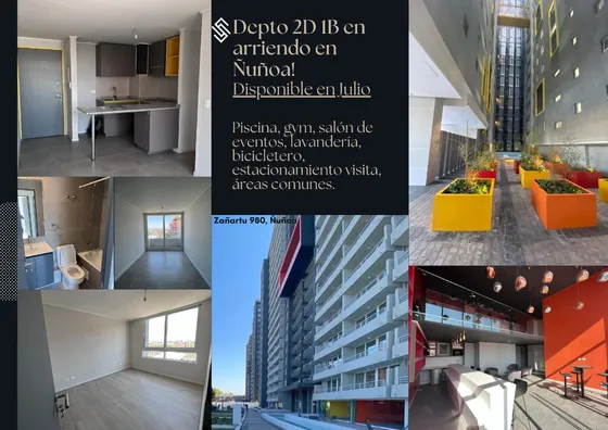 Depto En Arriendo 2 Piezas 1 Baño En Ñuñoa