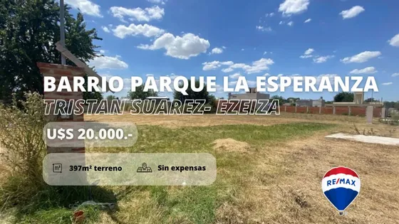 Lote En Venta En Barrio Parque La Esperanza Ezeiza