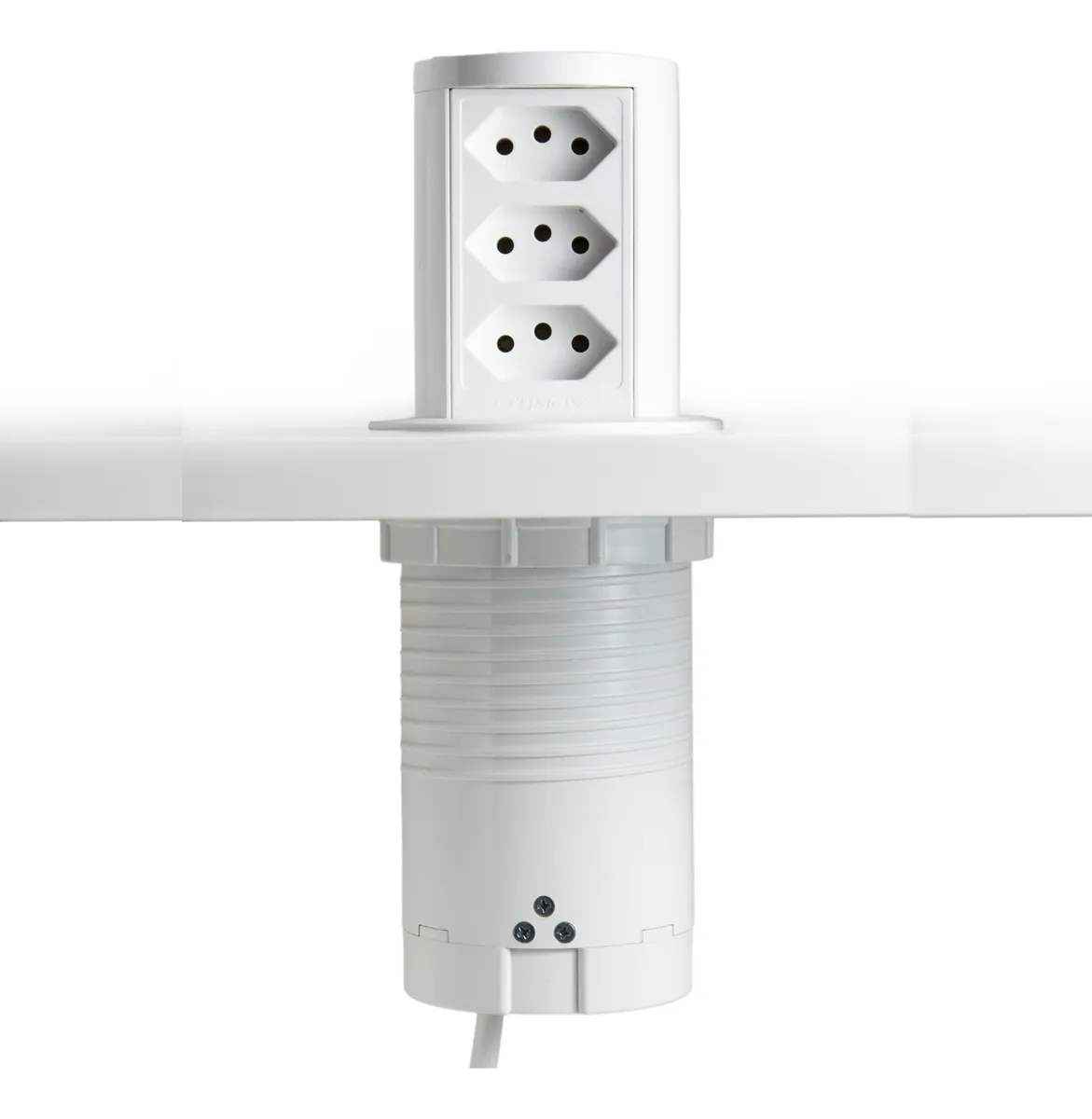 Torre Tomada Slim 3 Tomadas Elétricas 20a Nacional - Branco - Imagem 2