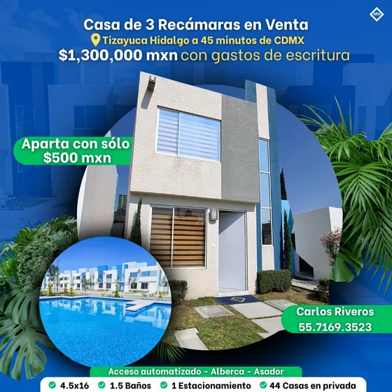 Casa En Venta 3 Recámaras