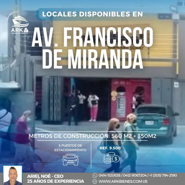 (#1151) Locales Comerciales De 560 M2+350m2 De Mezzanina - Francisco De Miranda