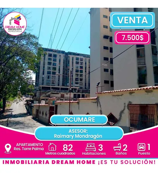Apartamento En Venta  Res. Torre Palma  Ocumare Del Tuy