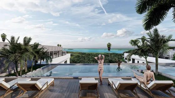 Departamento En Venta Con Vista A La Laguna Bacalar 2 Recamaras Lock Off, Infinity Pool, Spa, Plusva