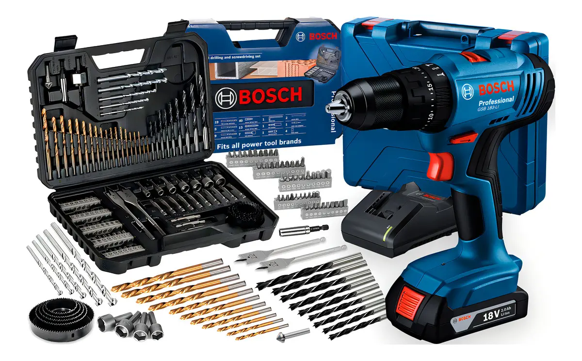 Parafusadeira e Furadeira de Impacto a Bateria 18V Bosch GSB 183-LI — foto 2