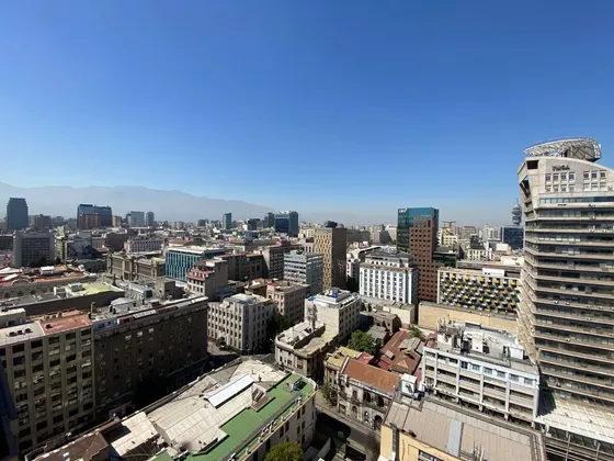 Impecable, Vista Despejada, Piso 24, Metro Santa Ana, 1d/1b