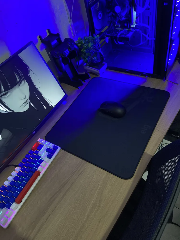 Mousepad Gamer MERAK ELG MPML Speed Large 45X40cm Antiderrapante a prova de suor Cor Preto - Imagem 2