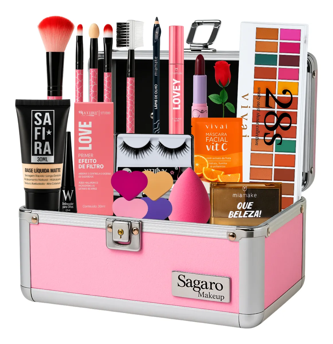 Maleta Maquiagem Profissional Linda Original Completa.