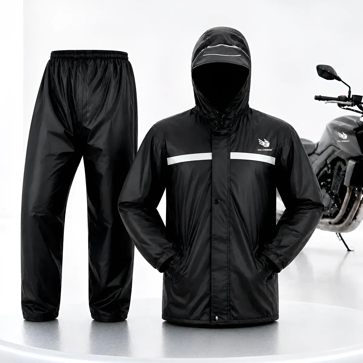 Conjunto Capa De Chuva Impermeável Para Motoqueiro Reforçada