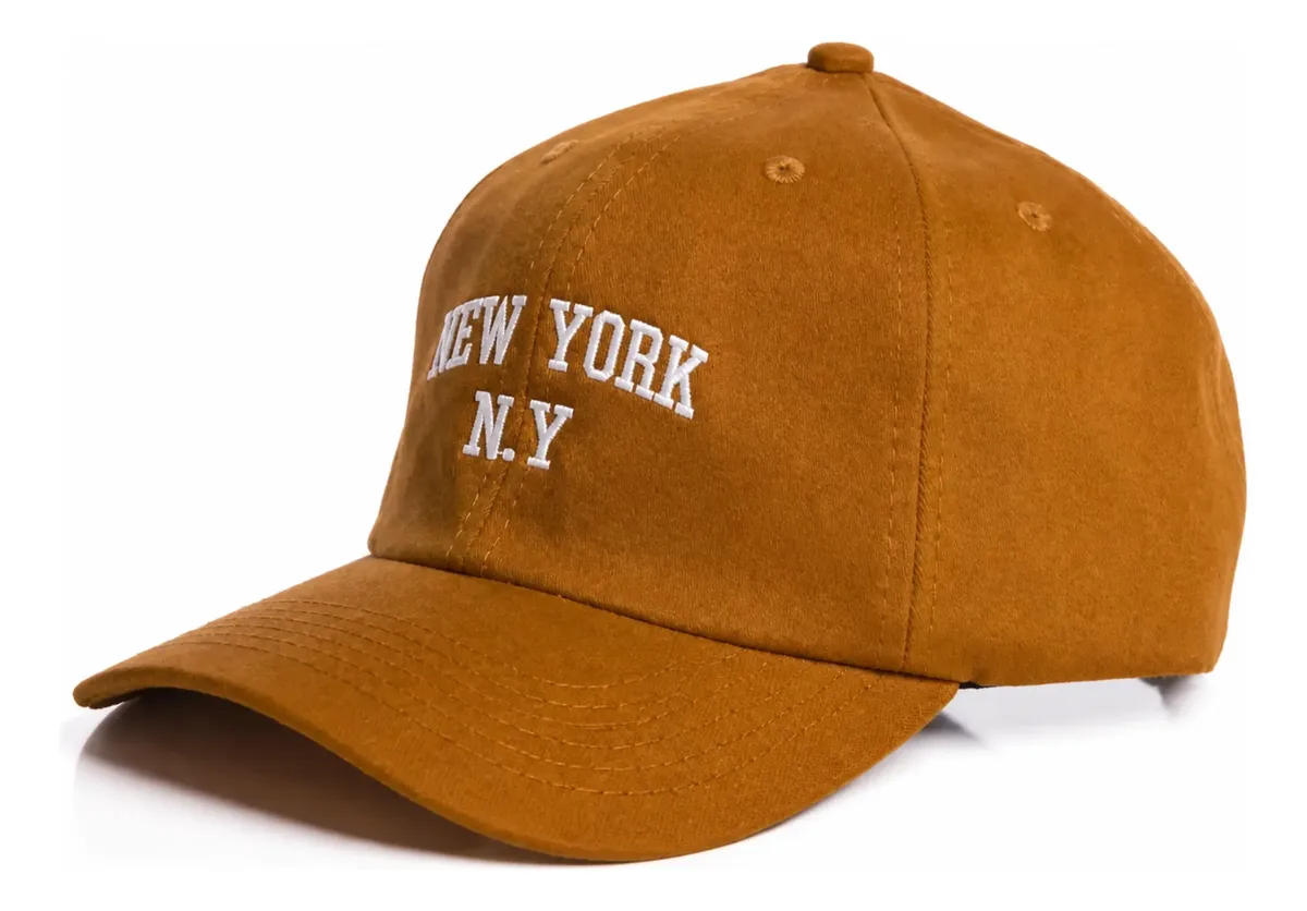 Boné New York Ny Fitão Aba Curva Blogueira Strapback Unissex