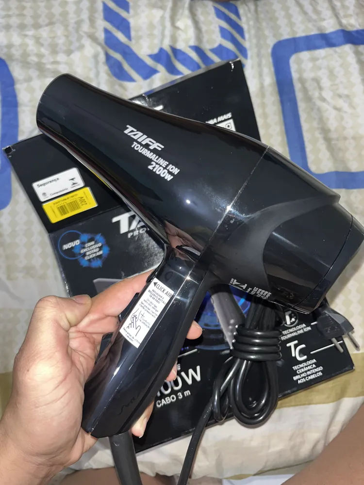 Secador de cabelo TaiffElegance Tourmaline Íon preto - Imagem 2