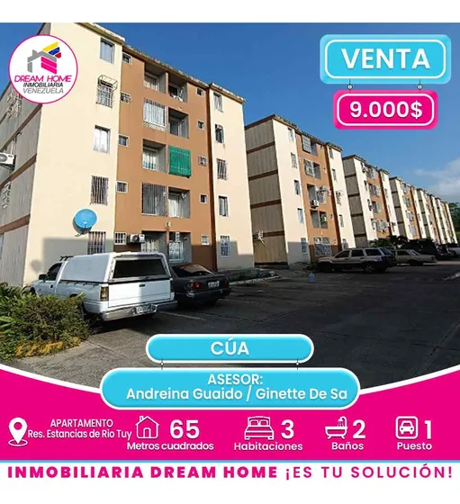Apartamento En Venta  Res. Estancias De Rio Tuy  Cúa 