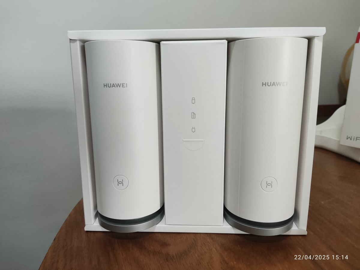 Roteador Wi-fi 6 Plus Huawei Ws8100 Sistema Mesh 3 Gigabit Ax3000 Pack com 2 Unidades Cor Branco