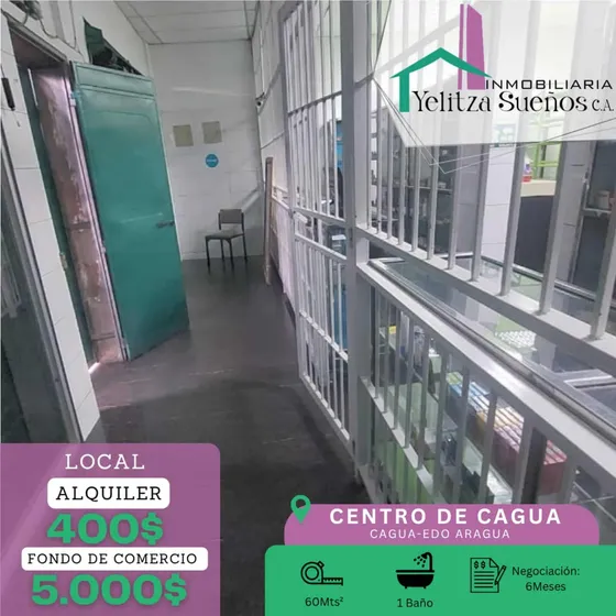 Local En Alquiler Y Traspaso De Fondo De Comercio En Cagua