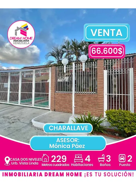 Casa Dos Niveles En Venta  Urb. Vista Linda  Charallave 