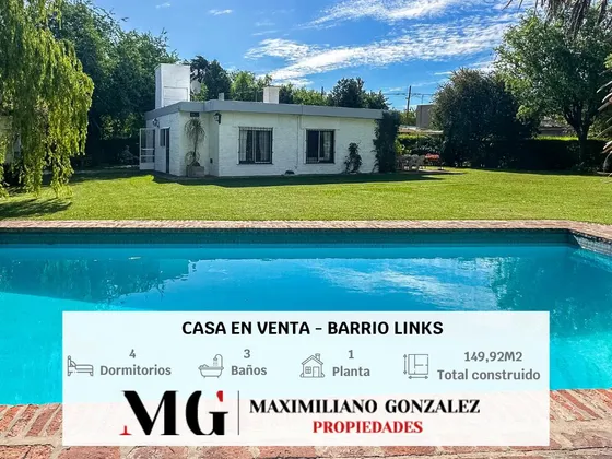 Casa En Venta, 5 Ambientes - Barrio Links, La Unión.