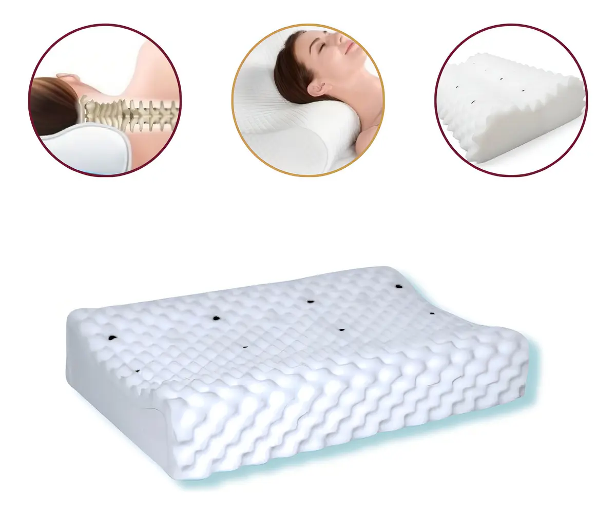 Travesseiro Cervical Magnético Infravermelho - Alívio Rápido Cor Branco