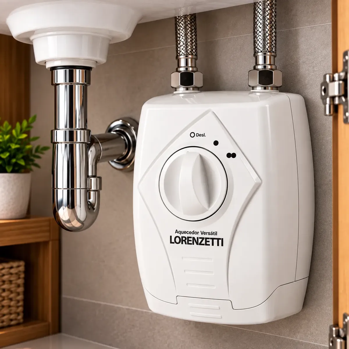 Aquecedor Elétrico Lorenzetti Versátil para Pia e Cozinha 127/220v Instação Fácil