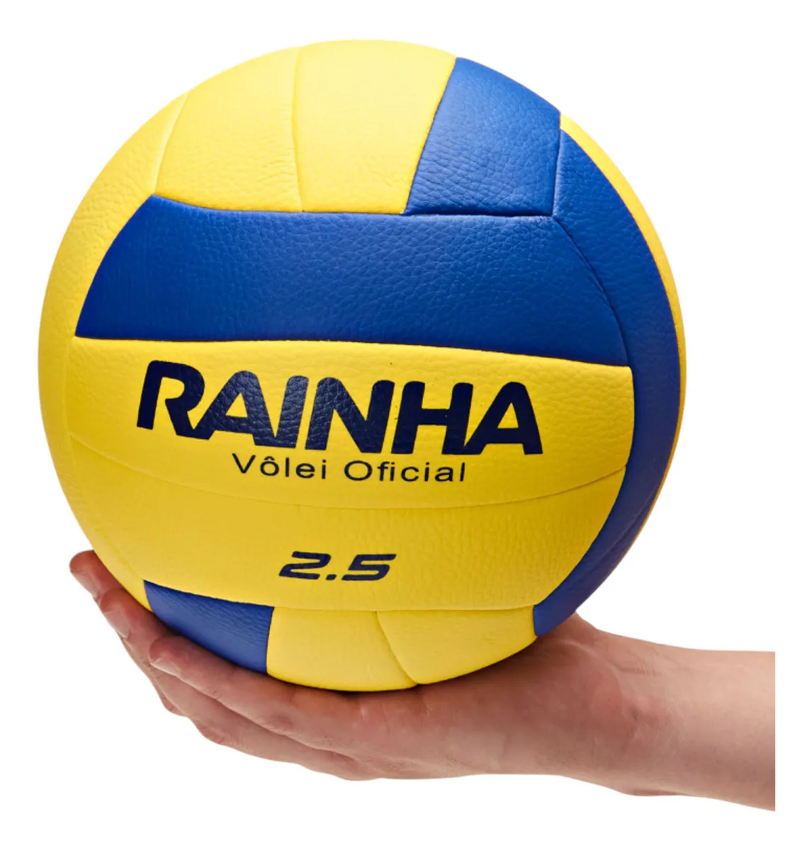 Bola De Volêi Rainha 2.5 Quadra E Praia Cor Amarela E Azul - Imagem 3