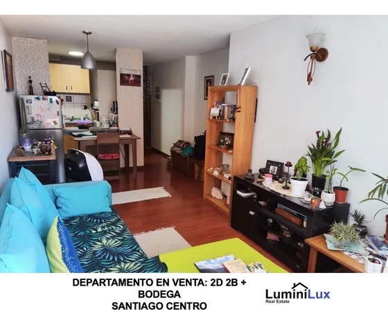 Dpto. En Venta 2d2b + Bodega, Metro Santa Ana