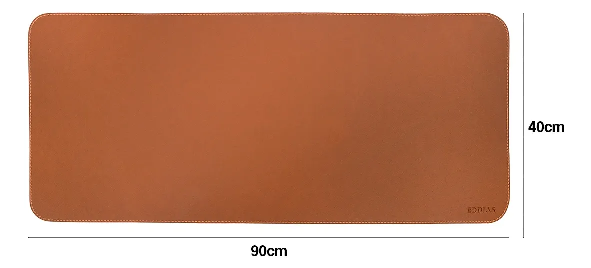 Mousepad Grande Caramelo 70x30 Deskpad Couro Antiderrapante Mesa Computador Notebook Eddias - Imagem 2
