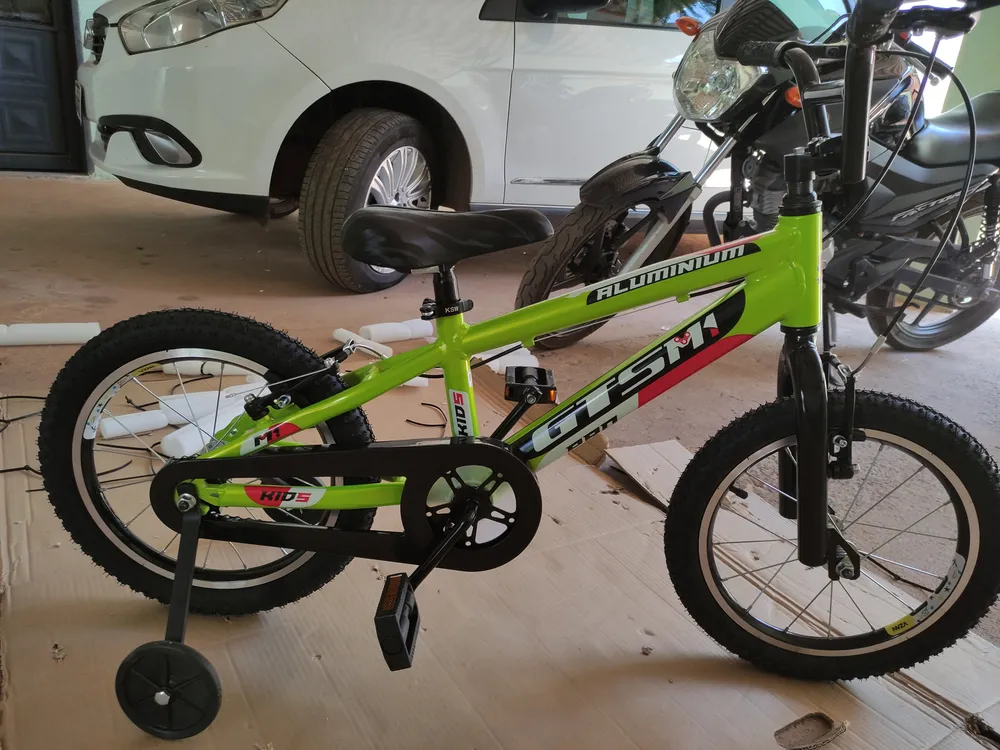 Bicicleta Infantil Gts Aro 16 Freio V-brake Tamanho Único Cor Rosa Com Rodas De Treinamento Advanced Kids - Imagem 2