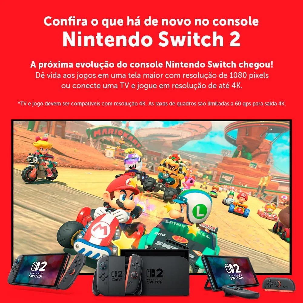 Bundle Console Nintendo Switch 2 + Mario Kart World, Modelo Nacional de Tomada - Imagem 2