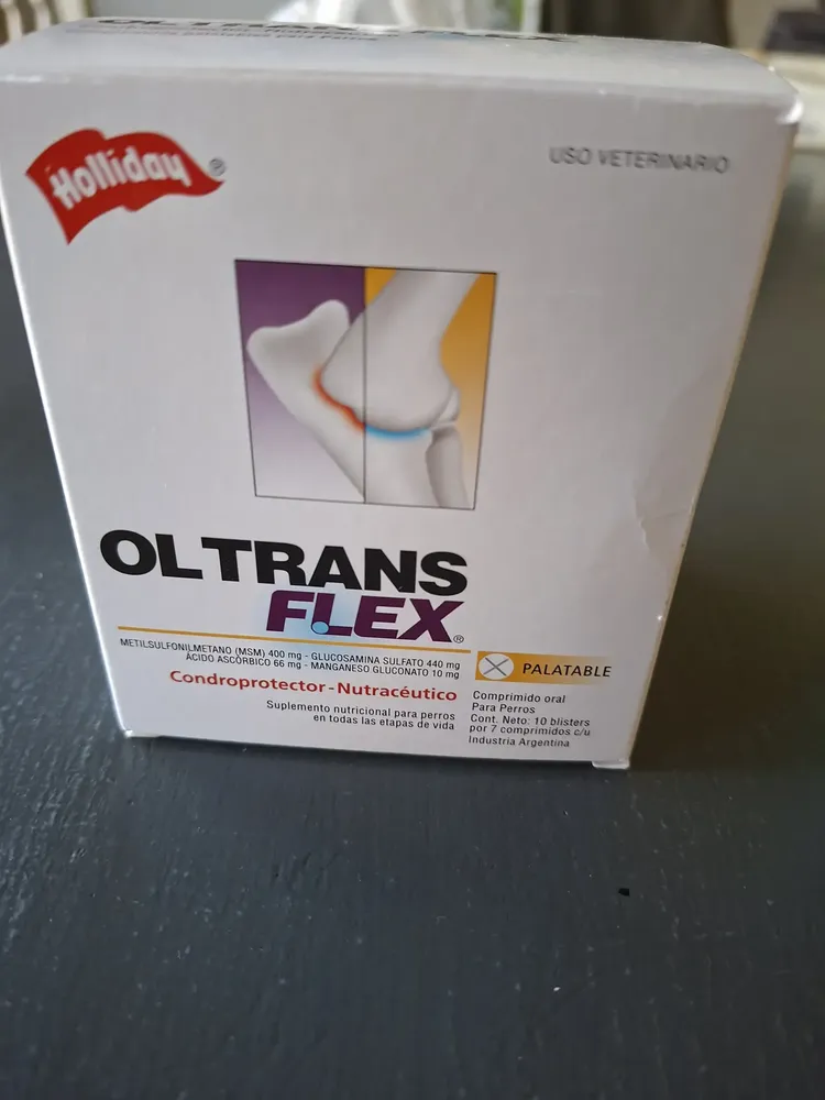 Suplemento Condroprotector Ol Trans Flex Holliday Mascota Perro 70 ...