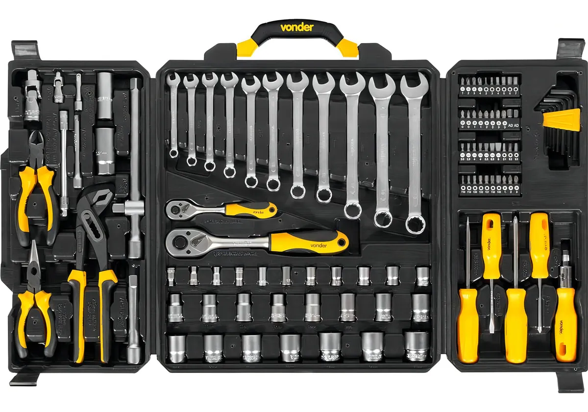 kit da Vonder, destacando o acabamento das ferramentas