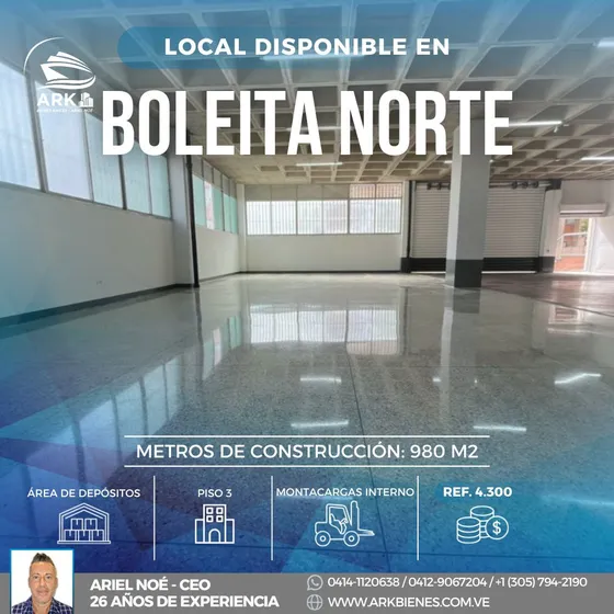 (#1205) Local Ind. De 980 M2 En Boleita Nore