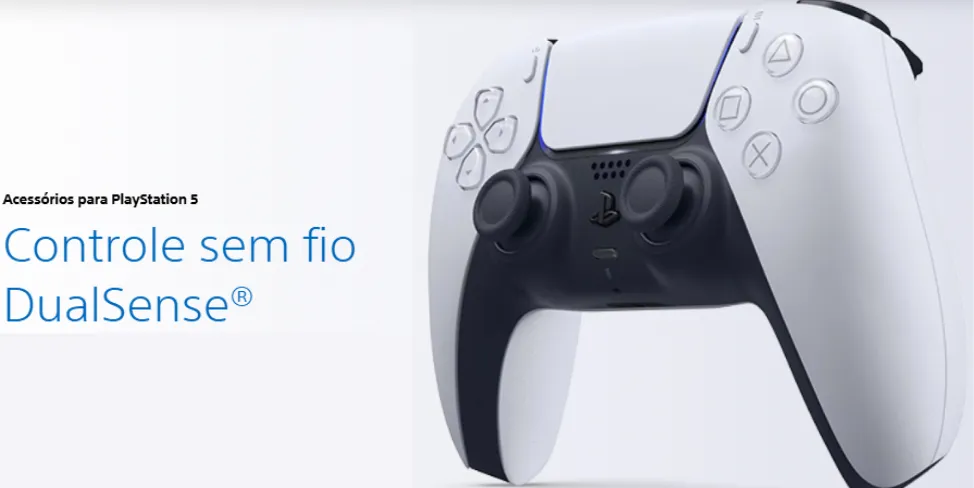 Controle DualSense Sem Fio PlayStation 5 Joystick Starlight Blue Sony CFI-ZCT1W - Imagem 2