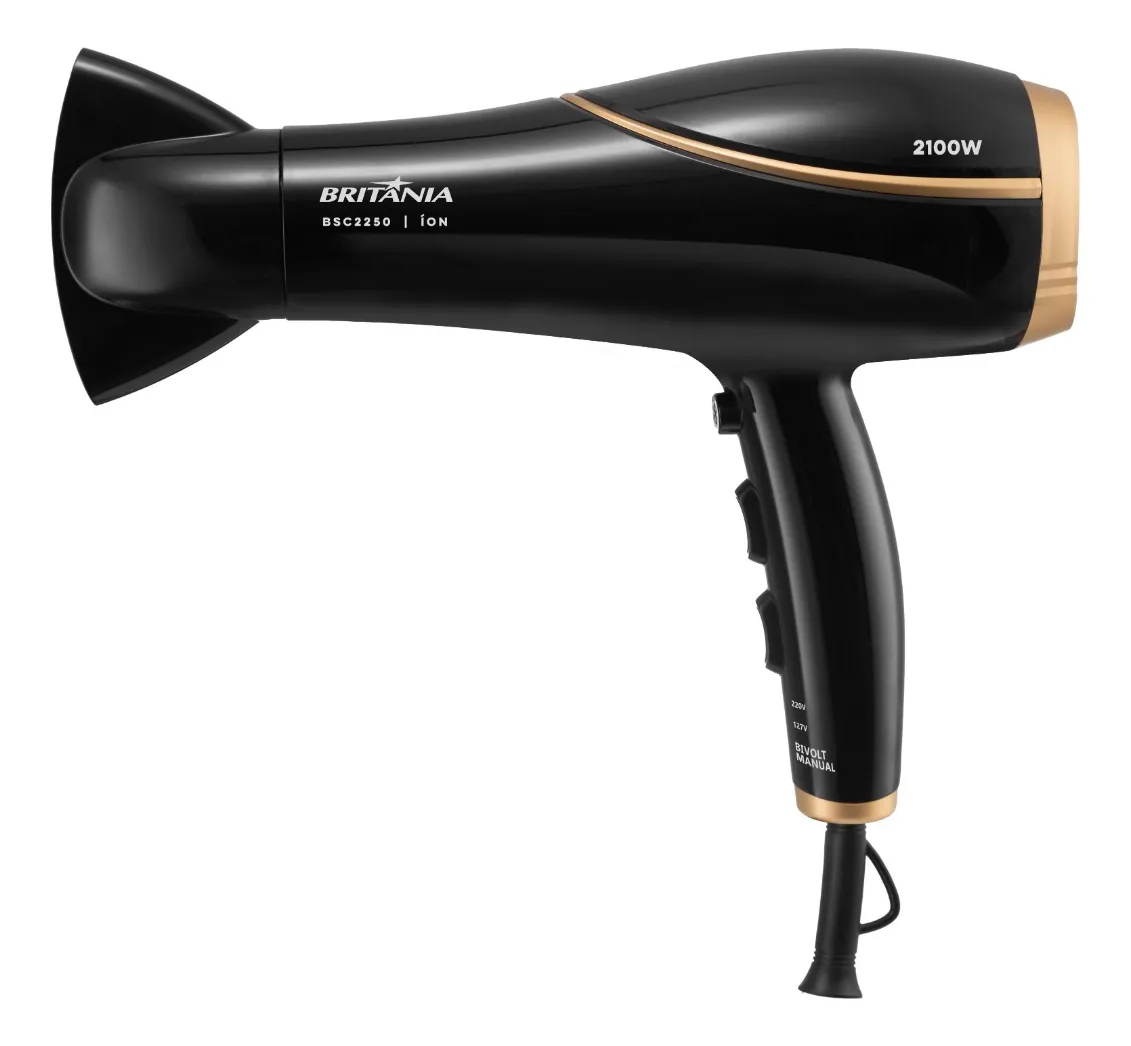 Secador de Cabelos Britânia 3 Temperaturas 2100W BSC2250 Bivolt