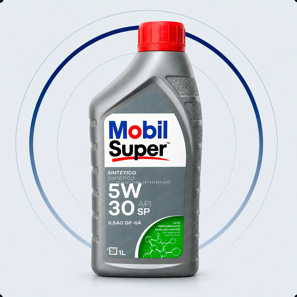 Óleo de motor 5W30: Mobil Super 5W30 Sintético API SP — motores flex