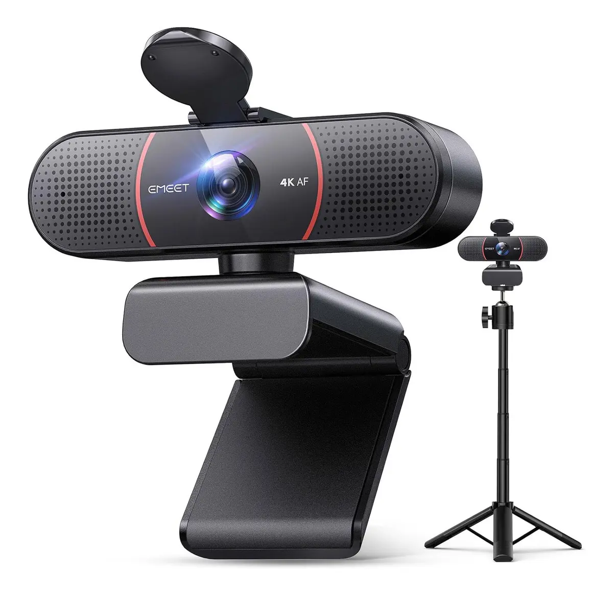 Emeet C960 4k Webcam 1080p 60fps Camera Para Pc Streaming Com Microfone Automático Kit Videoconferencia Preto