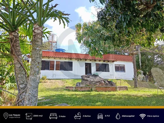 Sm 253-2-24  Hermosa Casa Estilo Cabaña Con Terreno De 3.000 M² En Lagunetica, Los Teques - ¡vista Panorámica Y Clima De Montaña! 