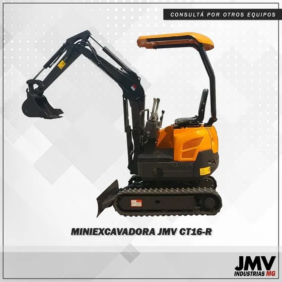 Mini Excavadora Con Orugas De Goma Jmv Ct16-r 