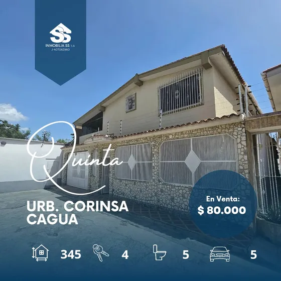 Quinta En Venta - Corinsa, Cagua - Oportunidad De Inversión 